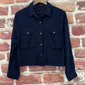 Velvet Heart lightweight navy blue utility shirt jacket Size Medium
