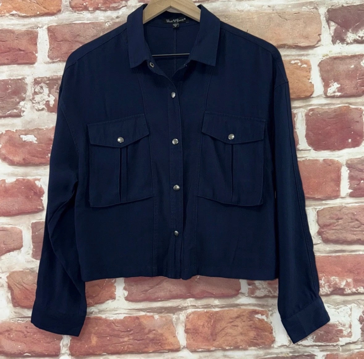 Velvet Heart lightweight navy blue utility shirt jacket Size Medium