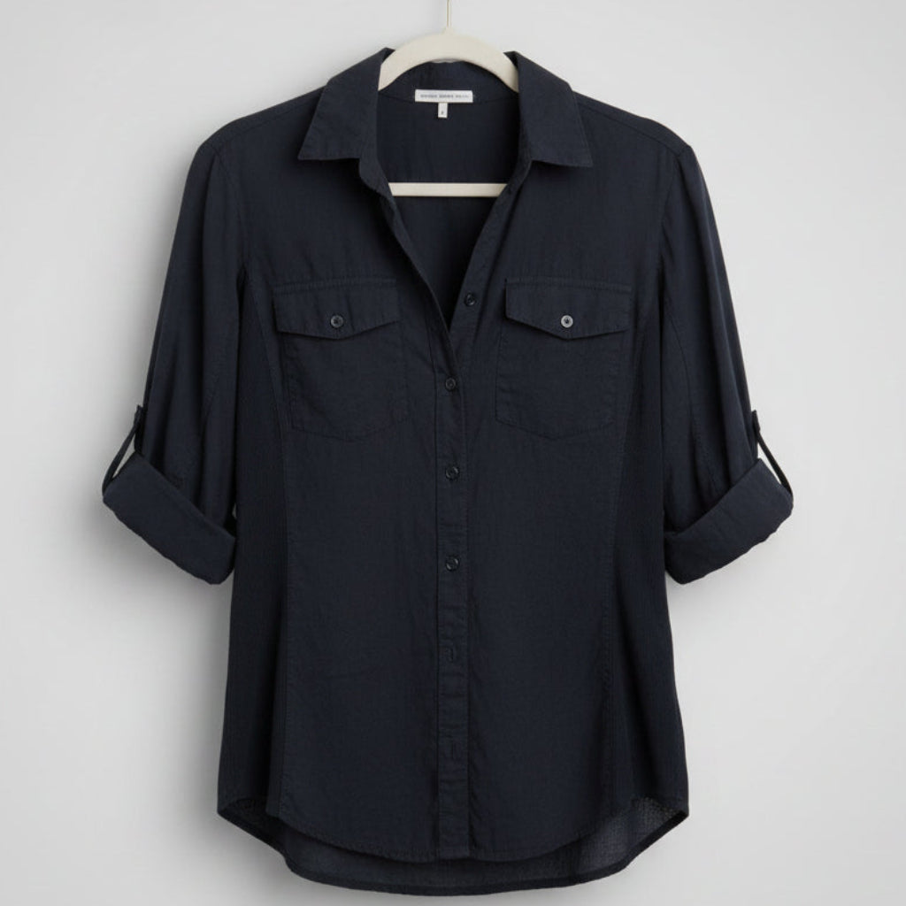 James Perse Black Utility Shirt Size 2 (M)