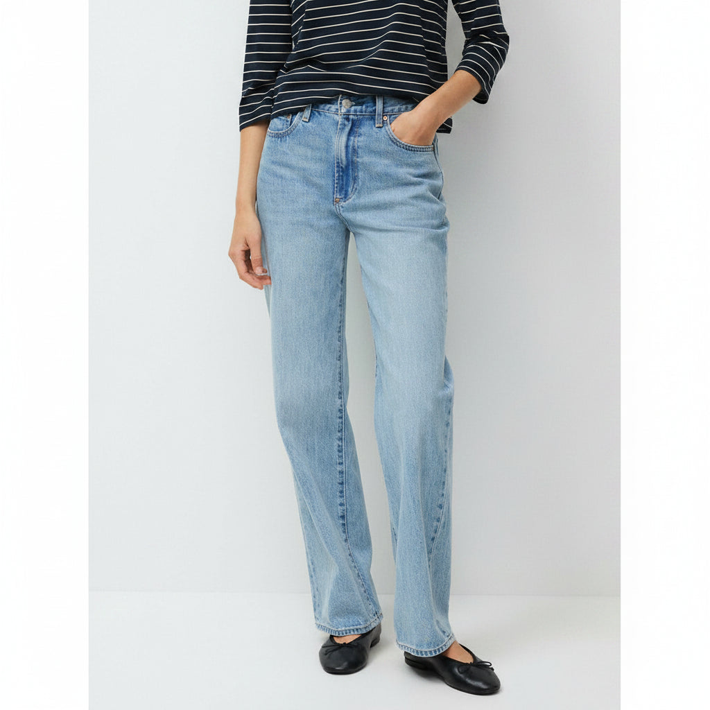 Denim Forum Farrah High Rise Wide Jeans Size 26