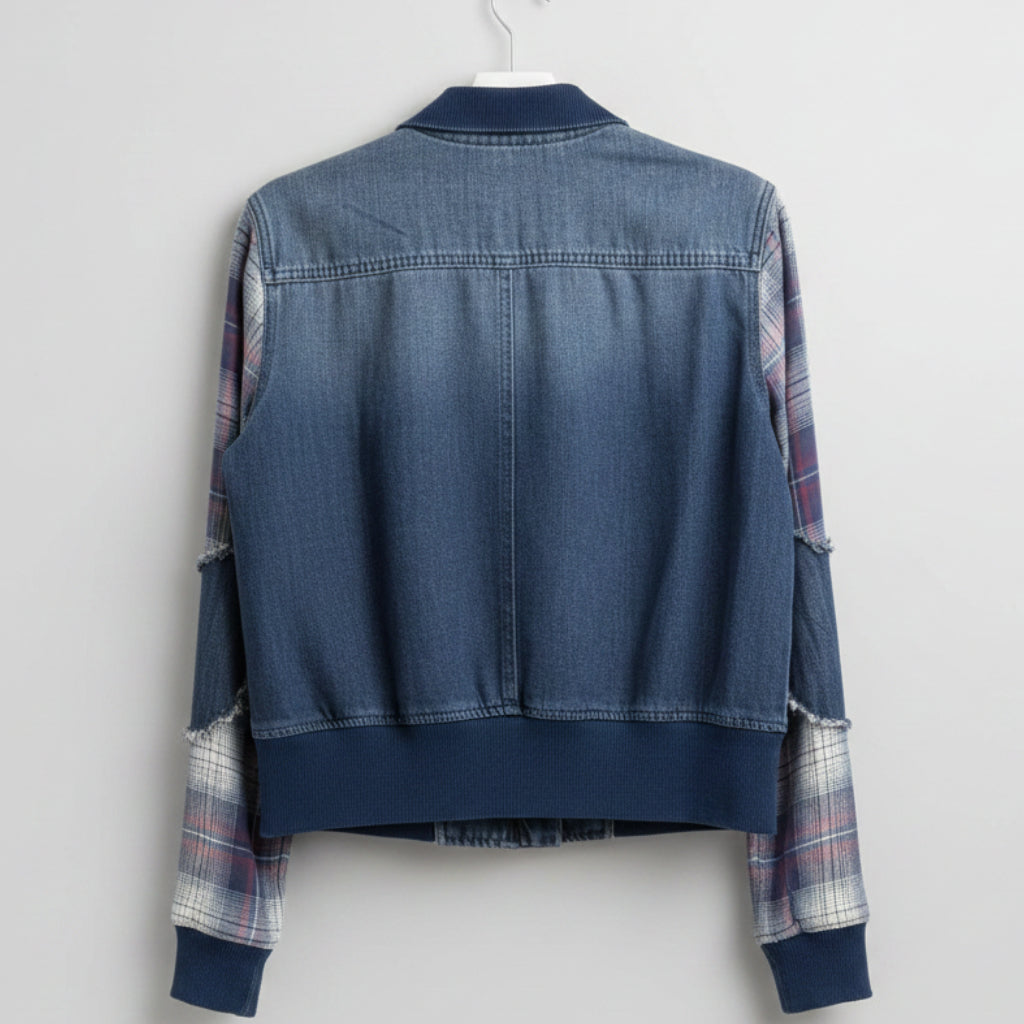 Bella Dahl Mixed Media Denim Jacket Size M