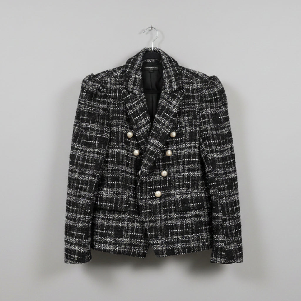 Generation Love Tweed Double-Breasted Blazer Size M