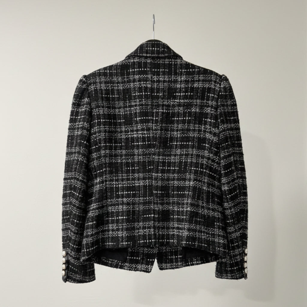 Generation Love Tweed Double-Breasted Blazer Size M