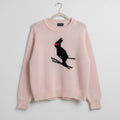 Wooden Ships Skiing Rabbit Pink Sweater Size S/M
