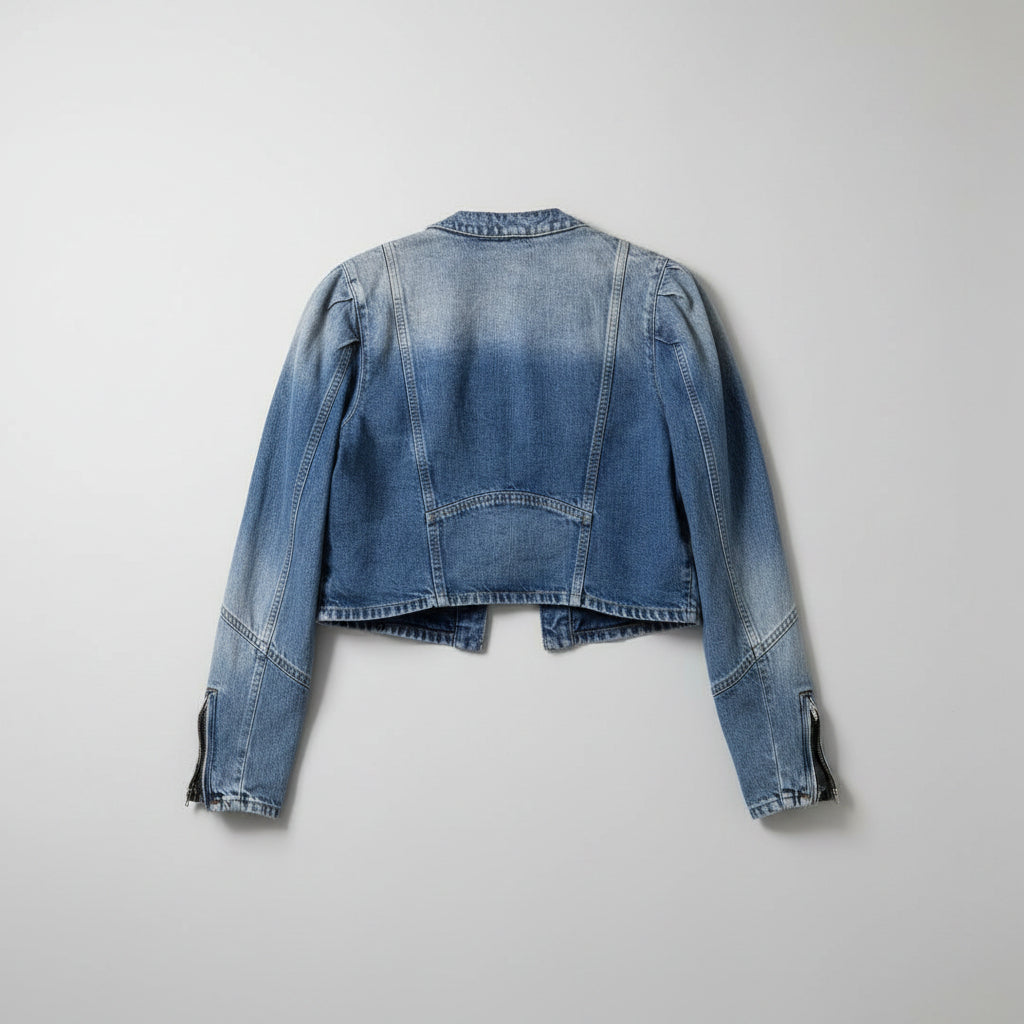 ba&sh Daisy Light Wash Denim Jacket Size S