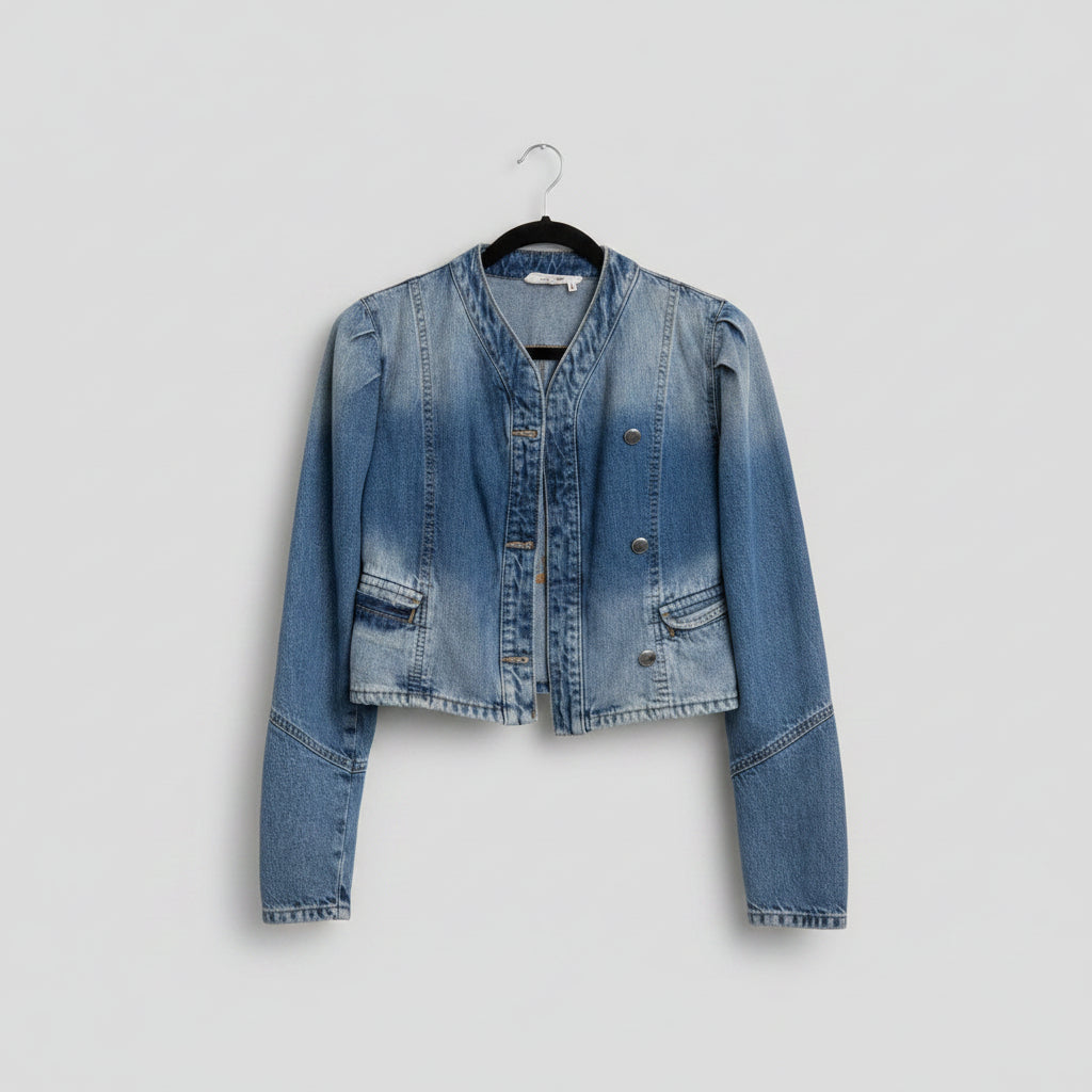 ba&sh Daisy Light Wash Denim Jacket Size S