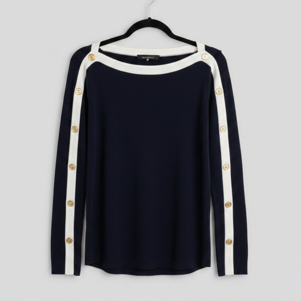 Bailey 44 Button Shoulder Long Sleeve Top Size L
