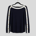 Bailey 44 Button Shoulder Long Sleeve Top Size L