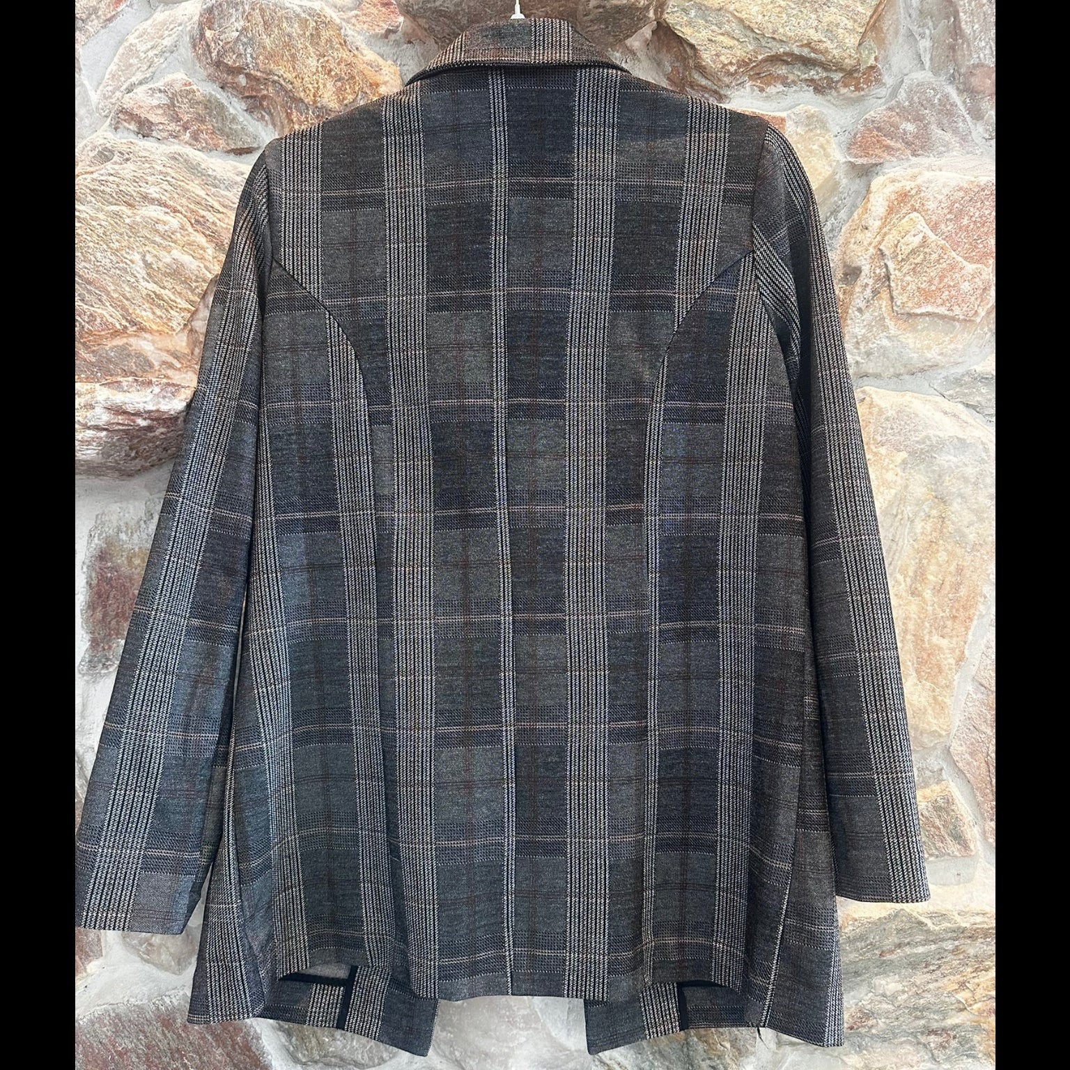 Liverpool Black Gray Plaid Blazer Size Small