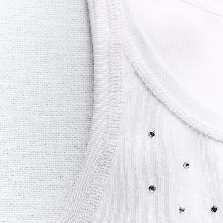 Zara Rhinestone Embellished Tank Top Size S NWT| Sparkly Women's Sleeveless Top