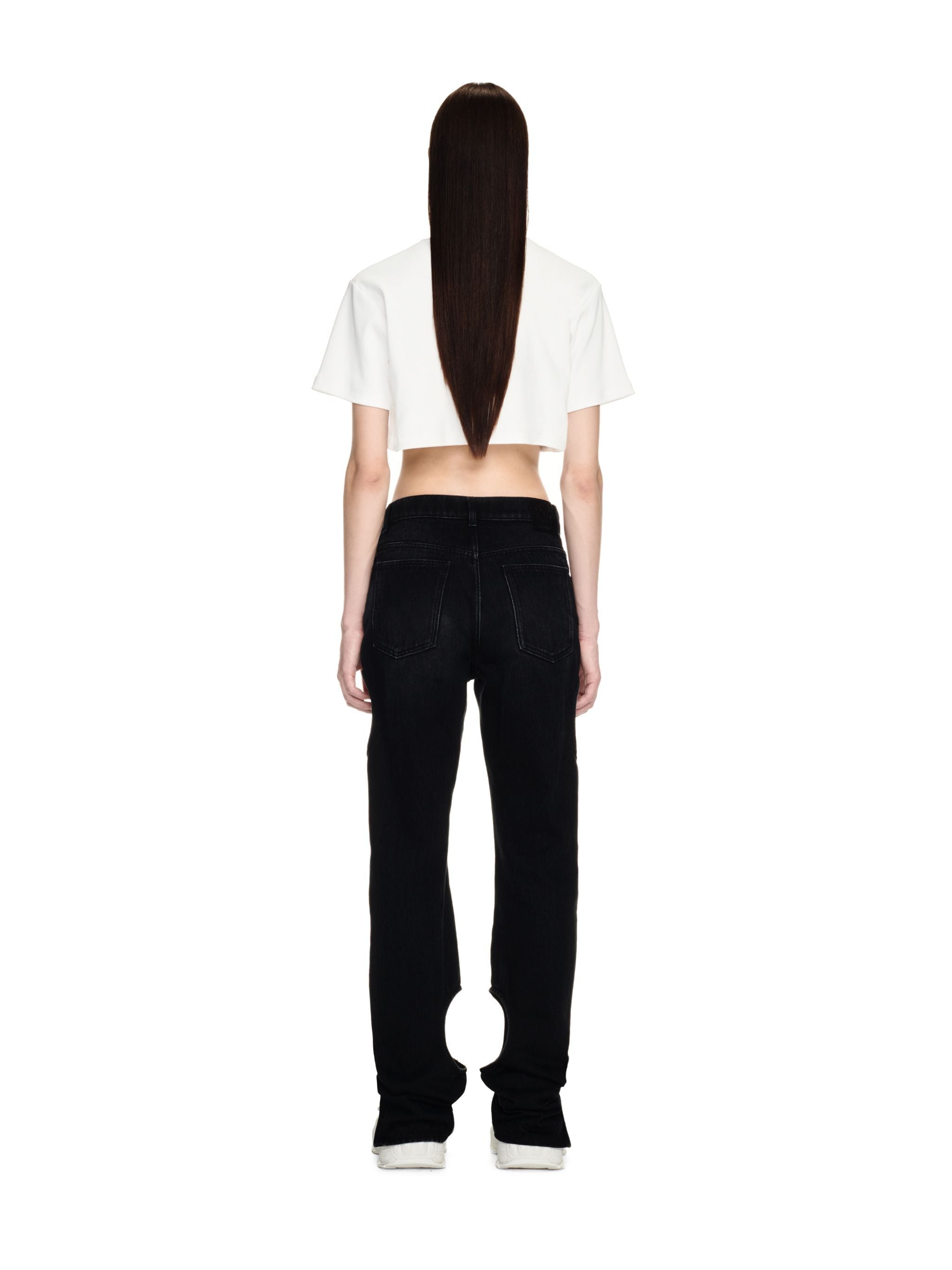 Off-White Ribbed Crop Top Size XL | Women's Designer Knit Tank
