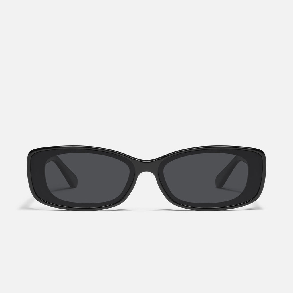 Quay Australia Vibe Check Black Sunglasses | Oversized Square UV Protection Shades