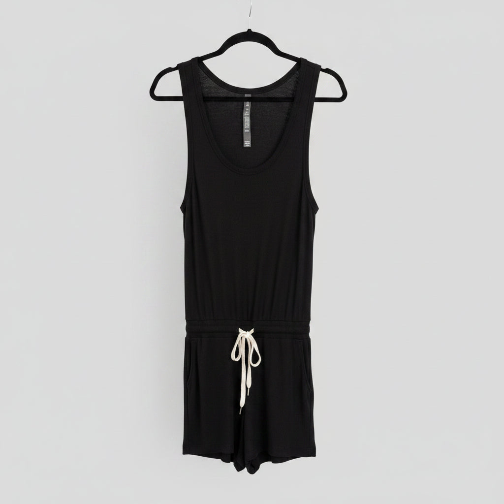 Vuori Ribbed Black Romper Size S