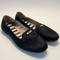 Henri Bendel Black Calf Hair Bow Flats Size 7 | Designer Ballet Flats