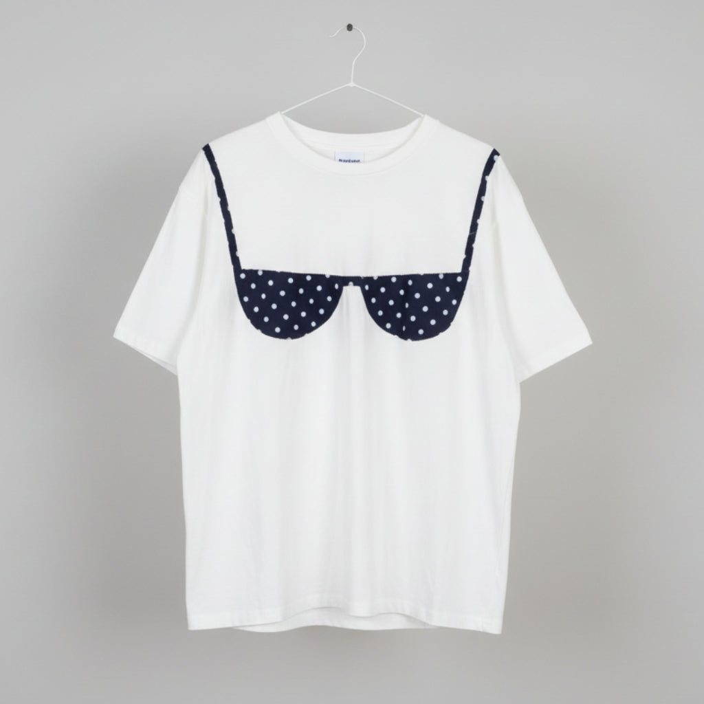 Things Between Trompe L'oeil Polka Dot Bra Tee Size L