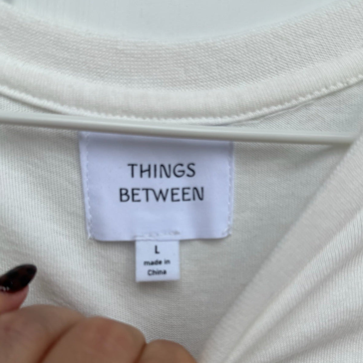Things Between Trompe L'oeil Polka Dot Bra Tee Size L