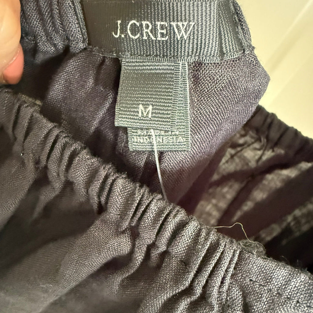 J.Crew Black Halter Linen Maxi Dress Size M NWT | Sleeveless Summer Dress