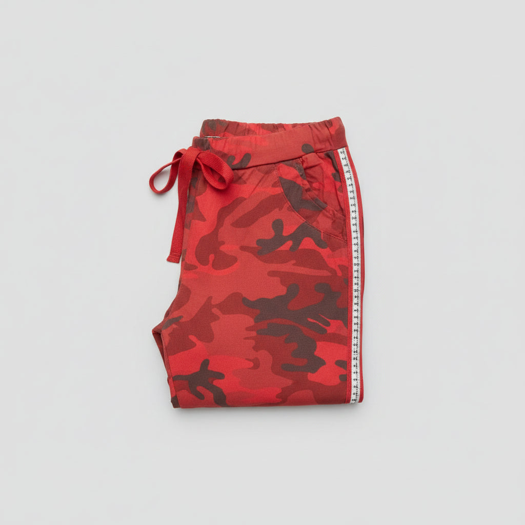 Gigi Moda Red Camo Joggers One Size
