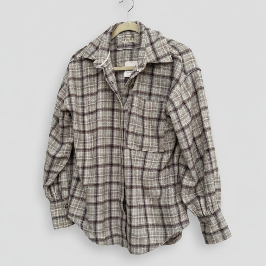 We The Free Plaid Button Down Shirt Size XS