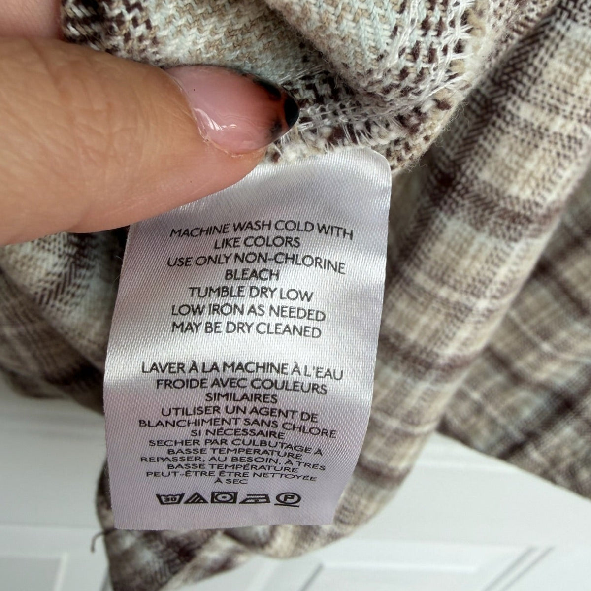We The Free Plaid Button Down Shirt Size XS