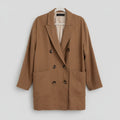 Zara Brown Double Breasted Blazer Size S