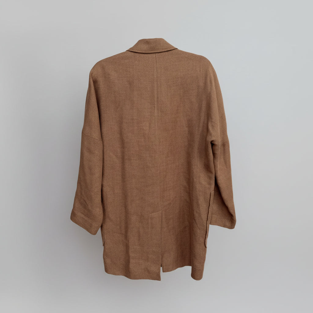 Zara Brown Double Breasted Blazer Size S