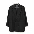Zara Black Linen Blend Double Breasted Blazer Size S-M