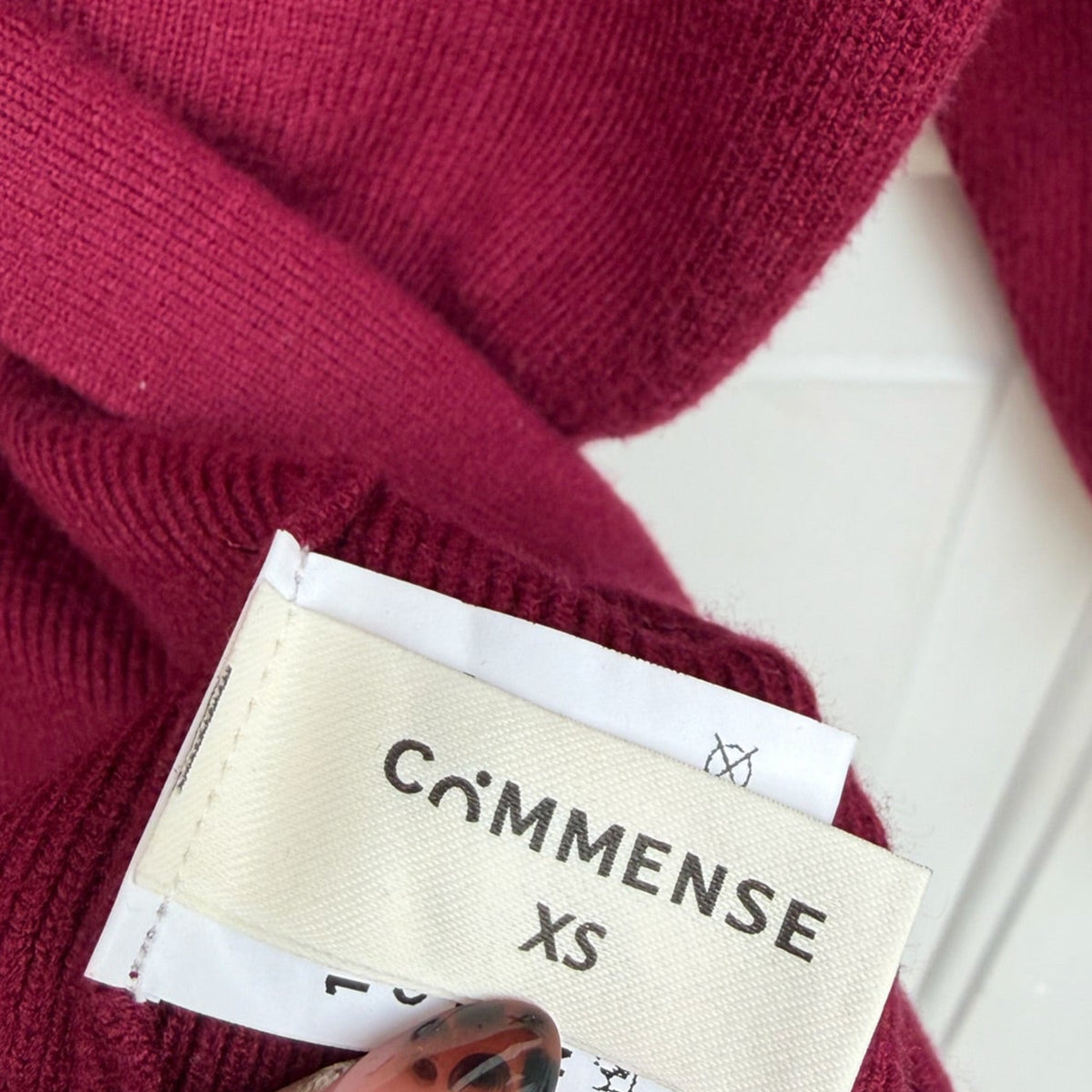 Commense Berry V-Neck Button Cardigan Size XS
