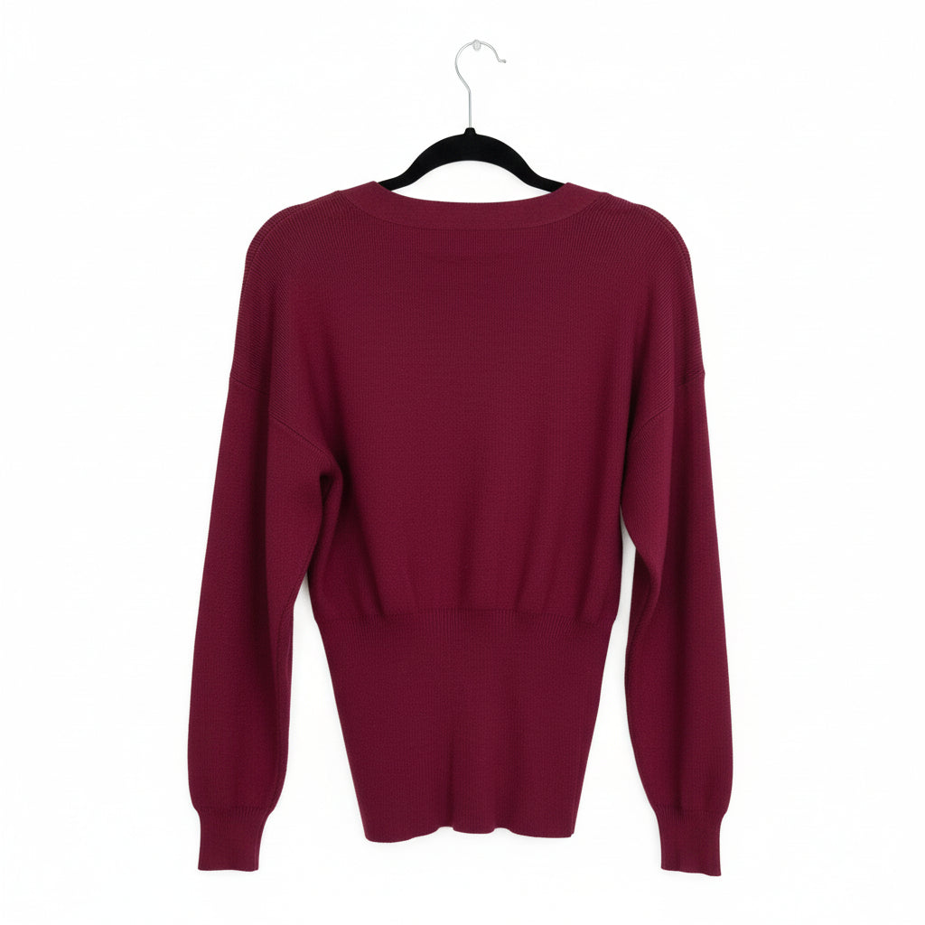 Commense Berry V-Neck Button Cardigan Size XS