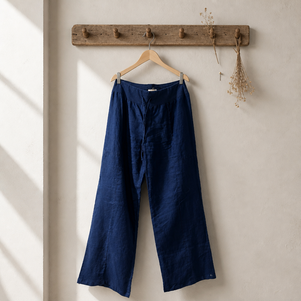 Eileen Fisher Organic Linen Pull-On Pants Size XS