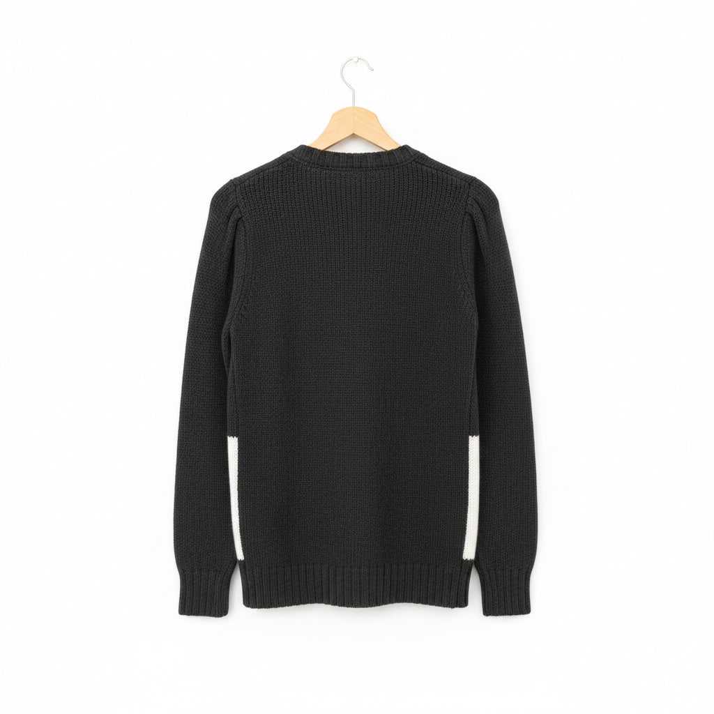 Elan Black and White Love Cardigan Size S
