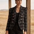 Generation Love Tweed Double-Breasted Blazer Size M
