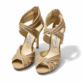 Jimmy Choo Metallic Gold Heeled Sandals Size 38