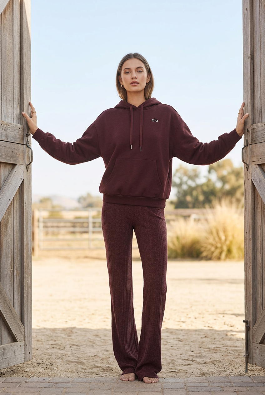 Alo Yoga Cherry Hoodie and Leggings Athleisure Set Size XS
