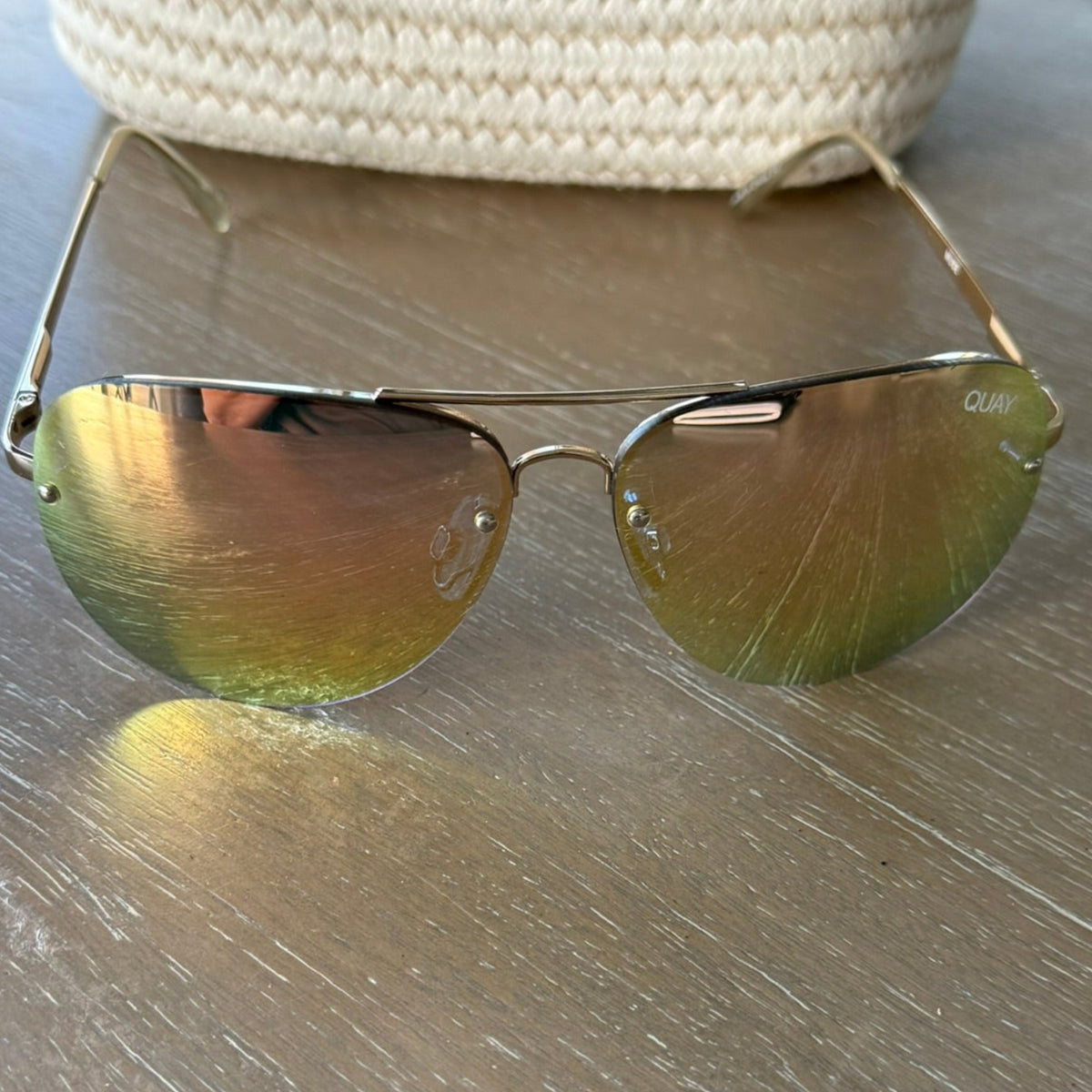 Quay x Amanda Steele Aviator Muse Sunglasses