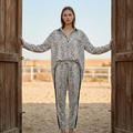 Pam & Gela Snakeprint Button Down Shirt and Pants Set Size M