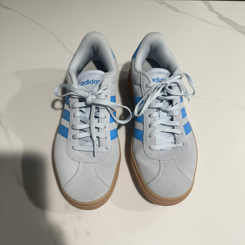 Adidas Grey & Blue Gum Sole Sneakers Size 7.5