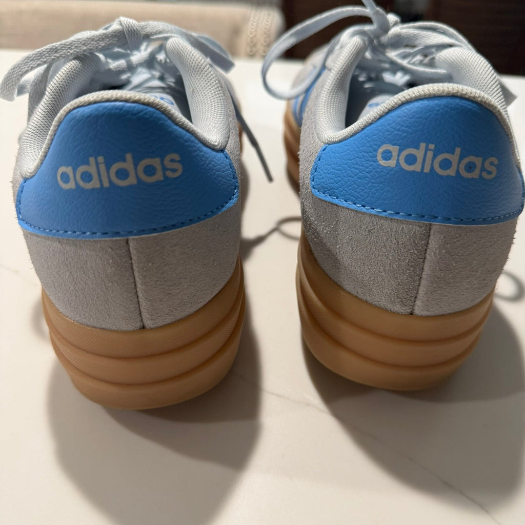 Adidas Grey & Blue Gum Sole Sneakers Size 7.5