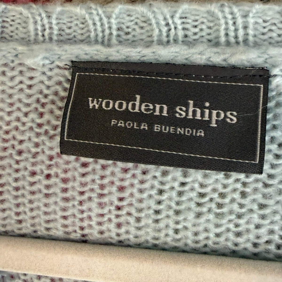 Wooden Ships Star Intarsia V-Neck Sweater Size M/L
