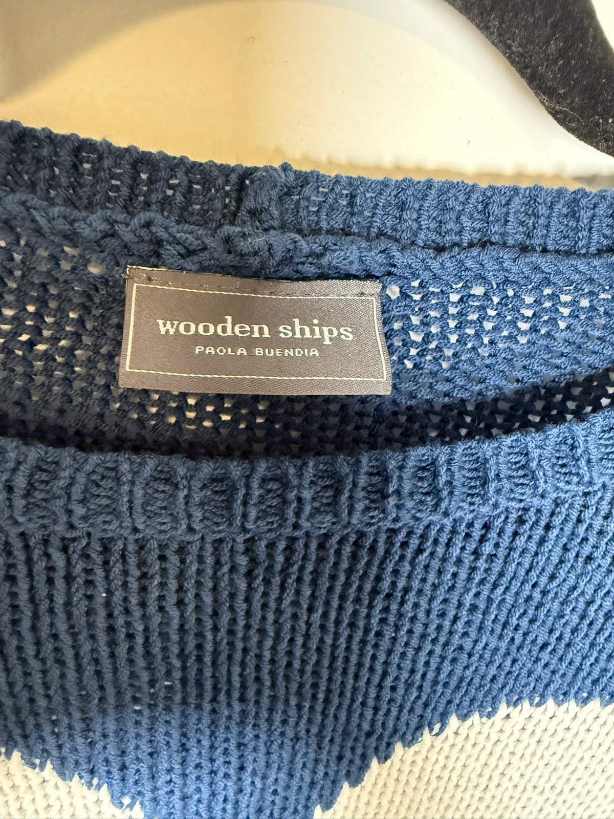 Wooden Ships Number 99 Open Knit Sweater Size M/L