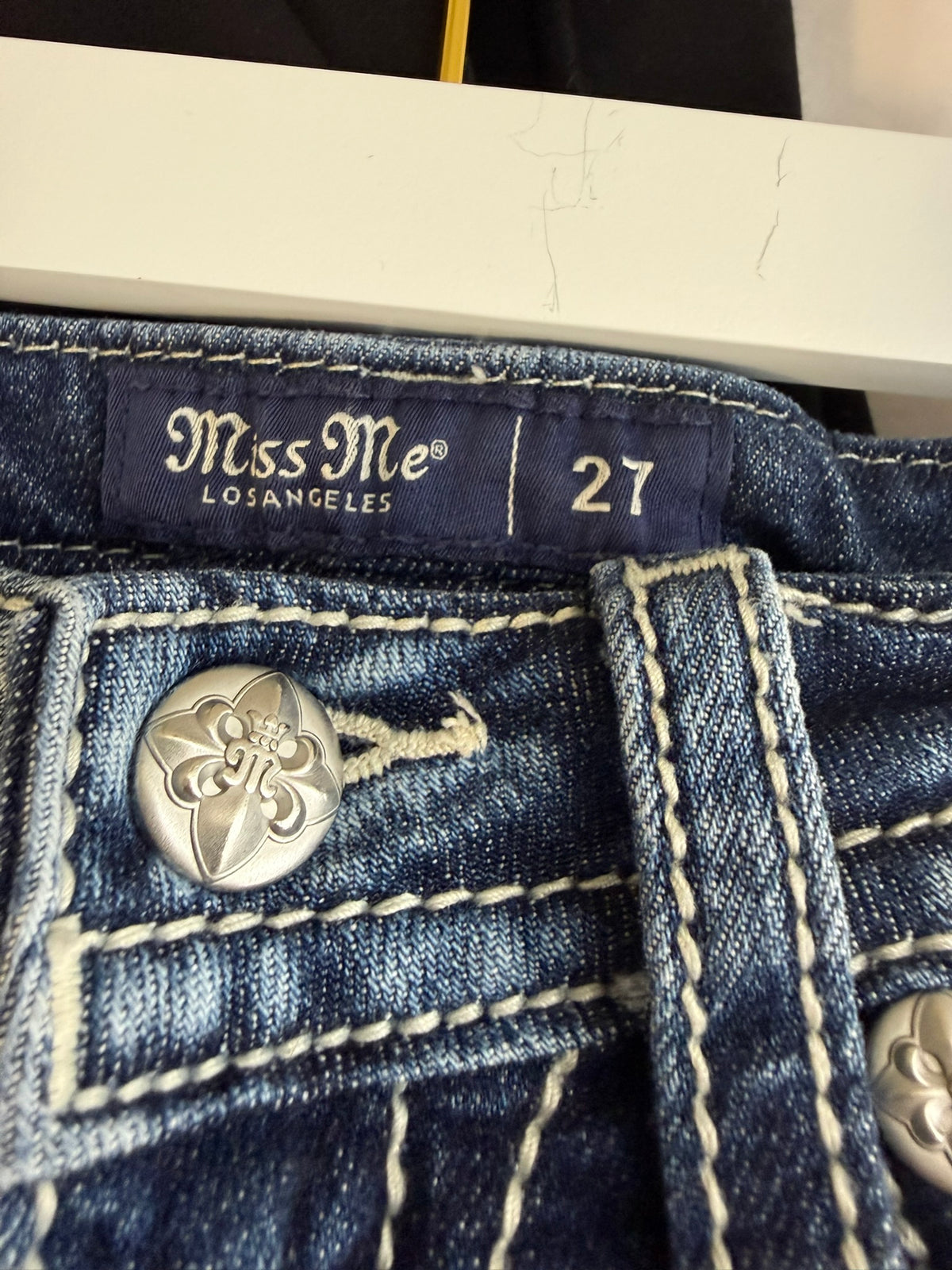 Miss Me Embellished Flap Pocket Bootcut Jeans Size 27