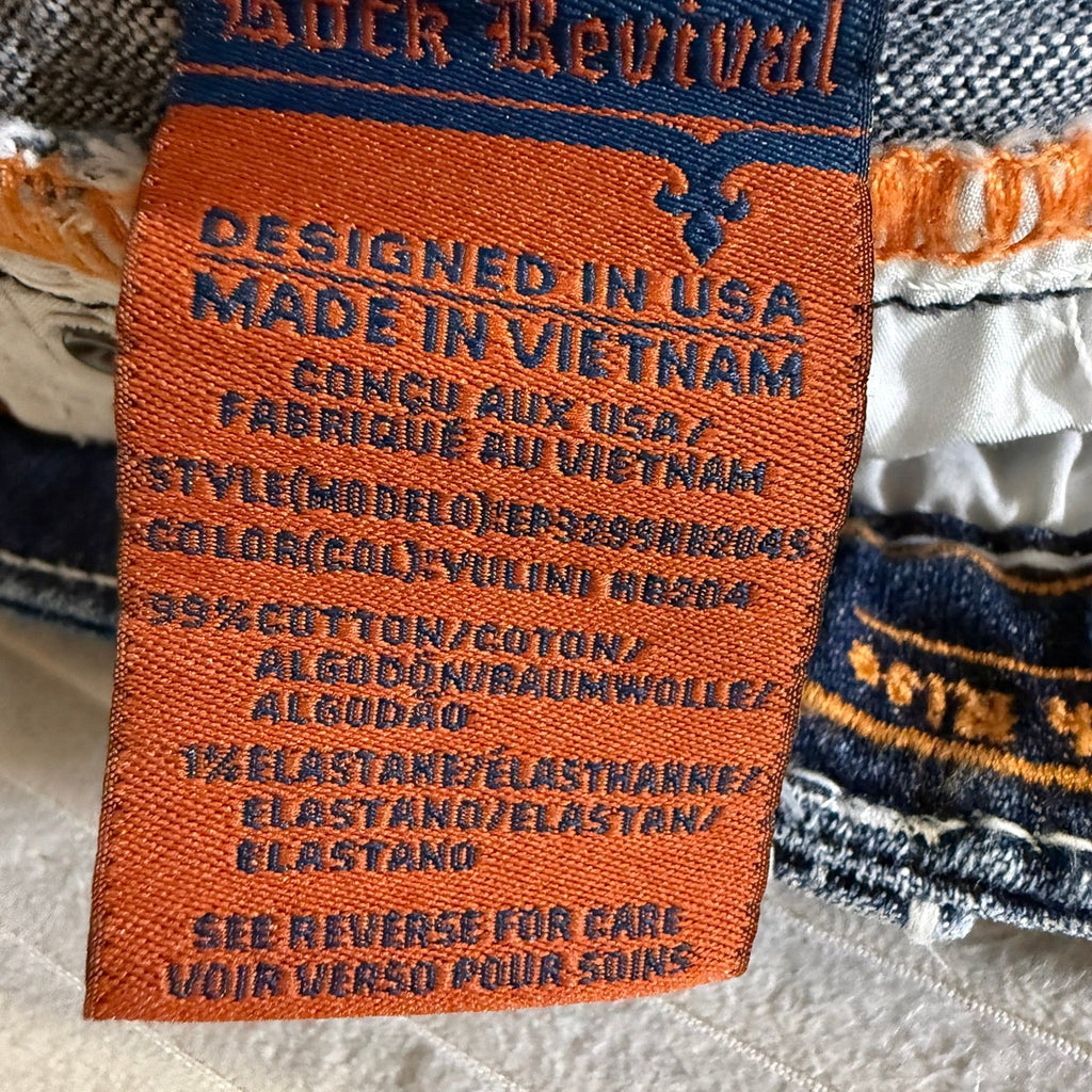 Rock Revival Rhinestone Embellished Flare Jeans Size 27