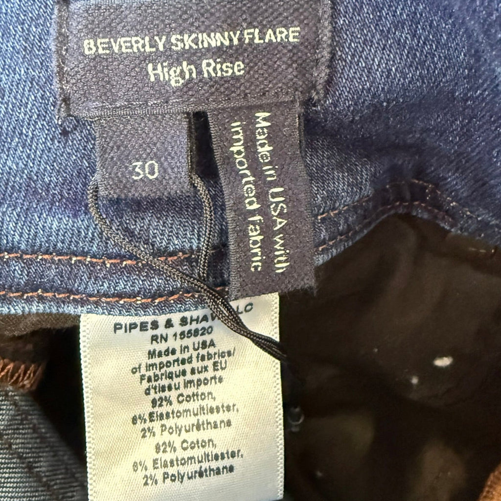 Veronica Beard Beverly Skinny Flare Jeans Size 30 (Length 26")