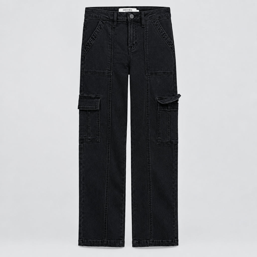 Hidden Los Angeles Black Cargo Jeans Size 26