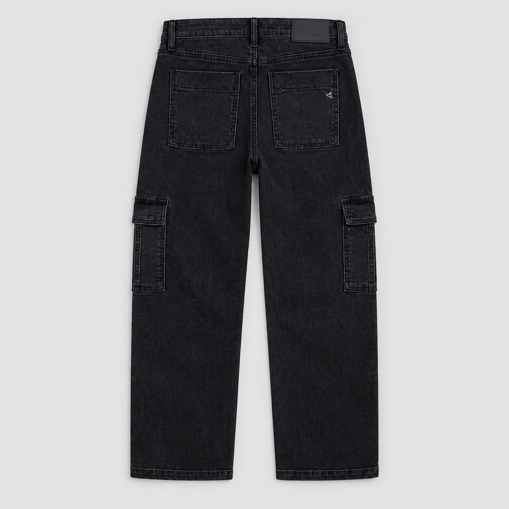 Hidden Los Angeles Black Cargo Jeans Size 26