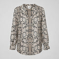 CAbi  Serpentine Snake Print Top  Style 3759 Size L