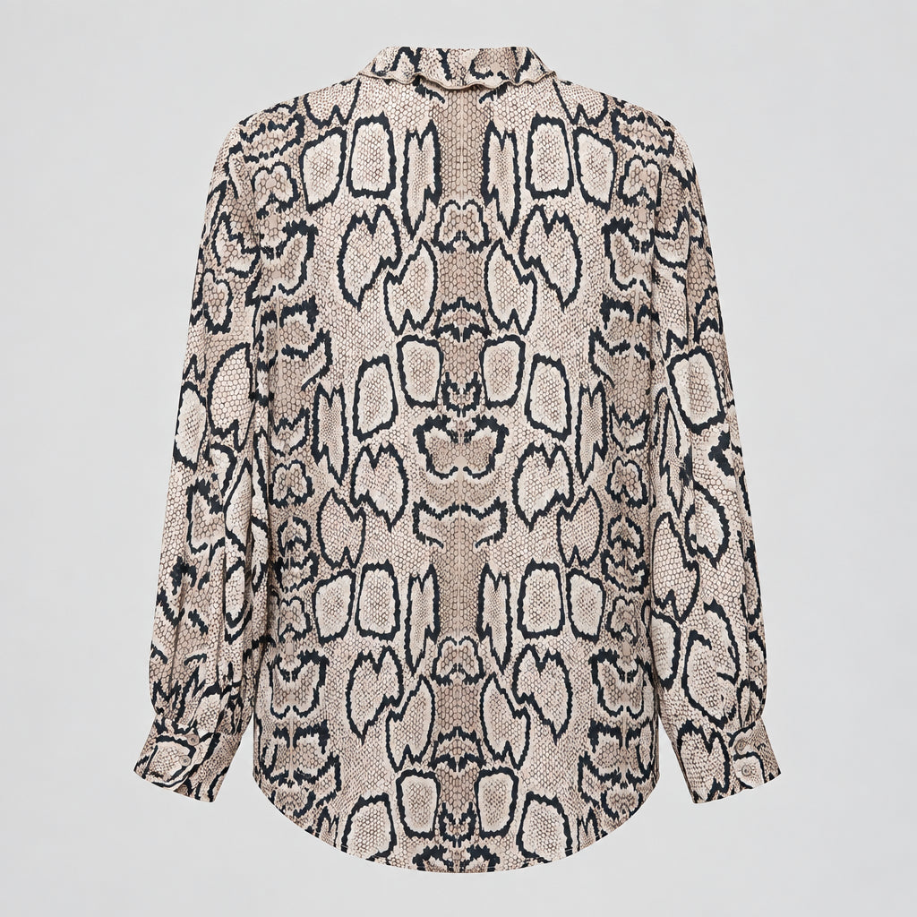 CAbi  Serpentine Snake Print Top  Style 3759 Size L