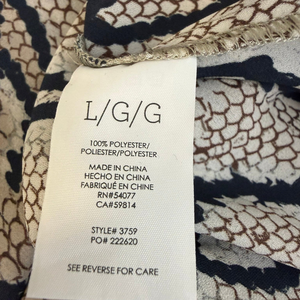 CAbi  Serpentine Snake Print Top  Style 3759 Size L