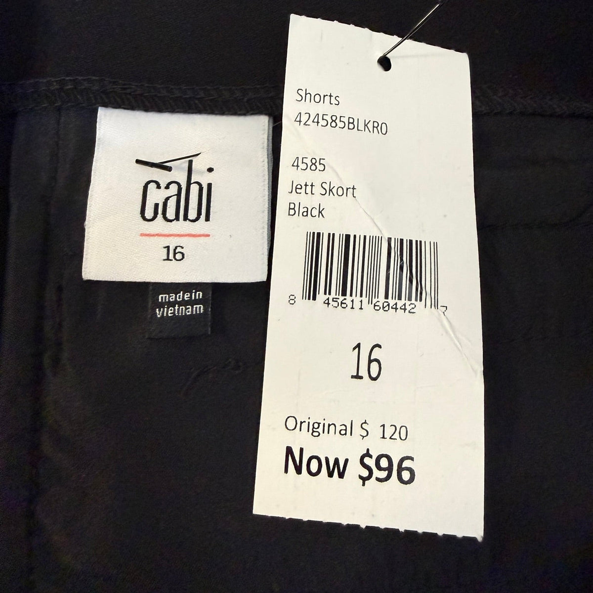 Cabi Jett Faux Leather Skort Style 4585 Size 16