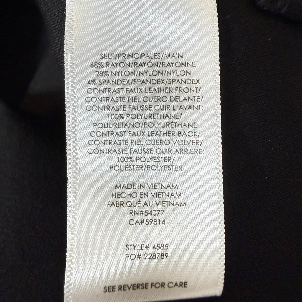 Cabi Jett Faux Leather Skort Style 4585 Size 16